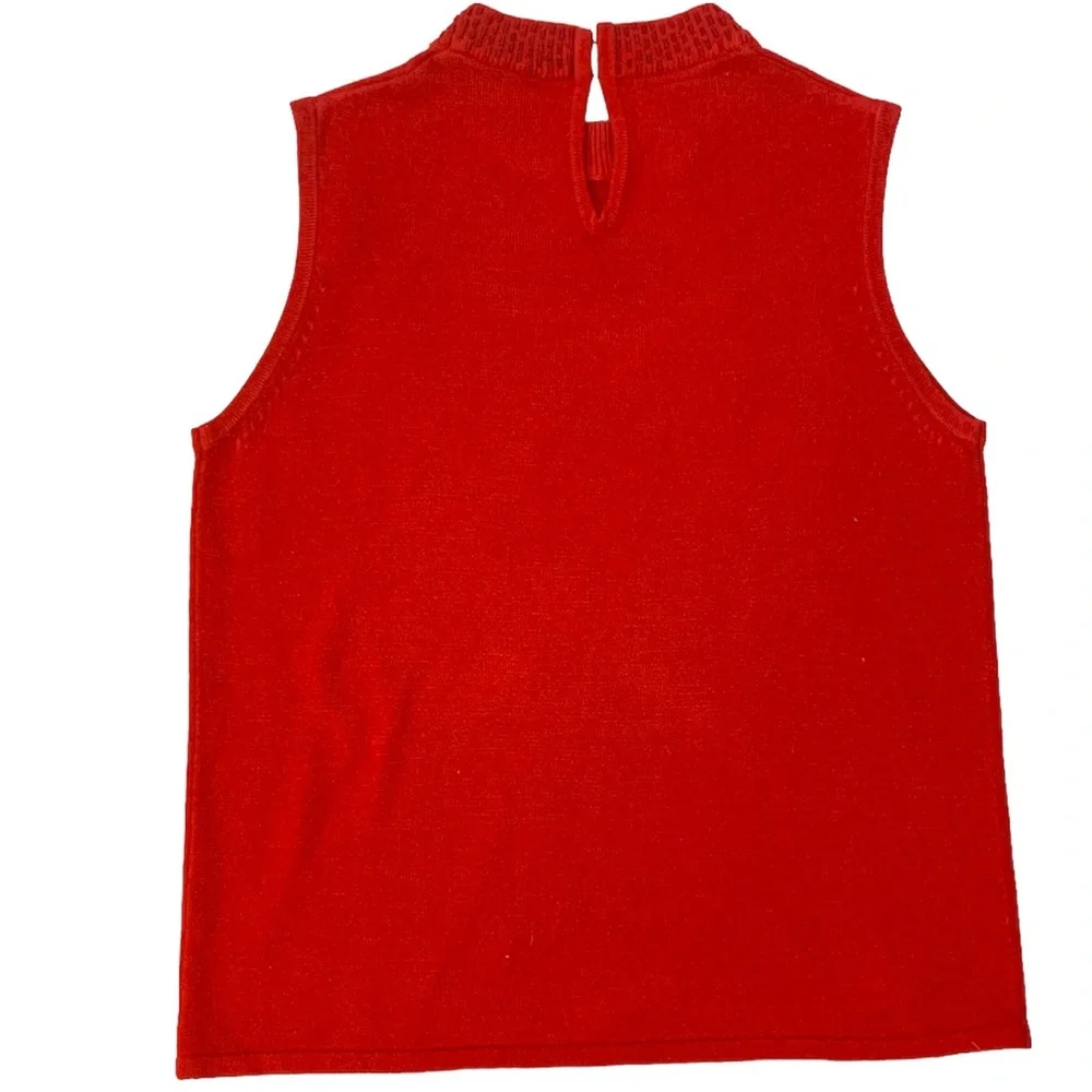 Vintage Sleeveless Mock Neck Embellished Sweater - Picture 4 of 4